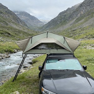 Tente de toit souple en <span class=keywords><strong>toile</strong></span> Pop Canvas <span class=keywords><strong>pour</strong></span> 4 personnes, camping SUV, imperméable, 4 saisons, résistante aux UV, fenêtres en maille, <span class=keywords><strong>fenêtre</strong></span> panoramique, 4x4 - Product Image 1