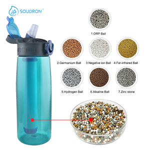 CAMAZ Bouteille d'eau alcaline d'usine Bouteille d'eau en plastique filtrée pour l'extérieur Bouteille d'eau alcaline avec <span class=keywords><strong>filtre</strong></span> - Product Image 2