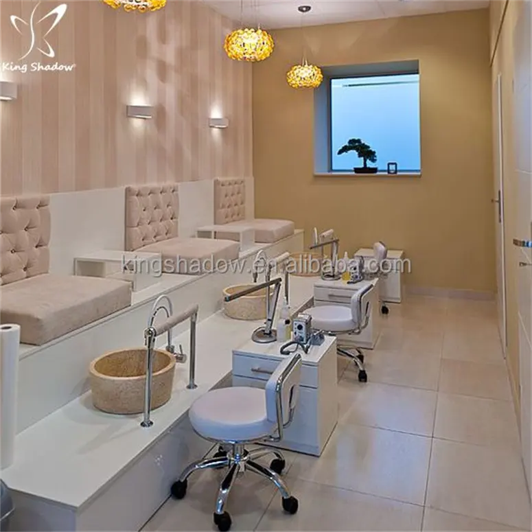 Ahşap pedikür spa sandalyesi 3 koltuk çiftli koltuklar teknisyeni sandalyeler pedikür sandalyesi için lavabo ile tırnak salonu ekipmanları