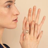 Bijoux personnalisés en argent sterling, bijoux élégants pour femmes, bague en perles