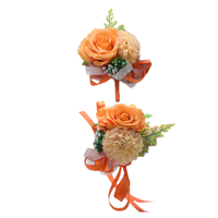 Corsage de Seda de Lujo con Tacto Real para Boda, Tema Bosque, Flor de Muñeca para Dama de Honor, Decoración Floral Hecha a Mano para Banquete de Boda
