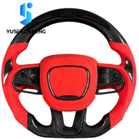 Volant en cuir personnalisé en fibre de carbone forgée pour Dodge Challenger Hellcat Charger Durango SRT avec LED