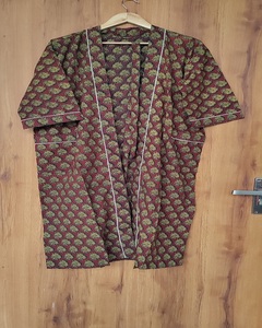 Kimono de Algodón con Estampado Floral Hecho a Mano, Transpirable, de Manga Larga, Ropa de Dormir, Proveedor Mayorista de Vestidos para Mujer - Product Image 1