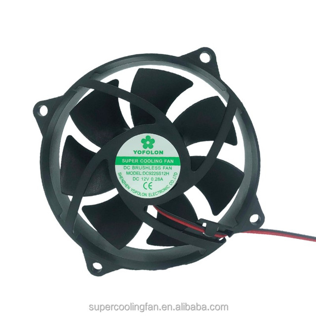 Yofolon Round Frame 90x90x25mm 12V High Airflow Fan Cpu Dc Brushless Fan 90mm Dc Cooling Fan