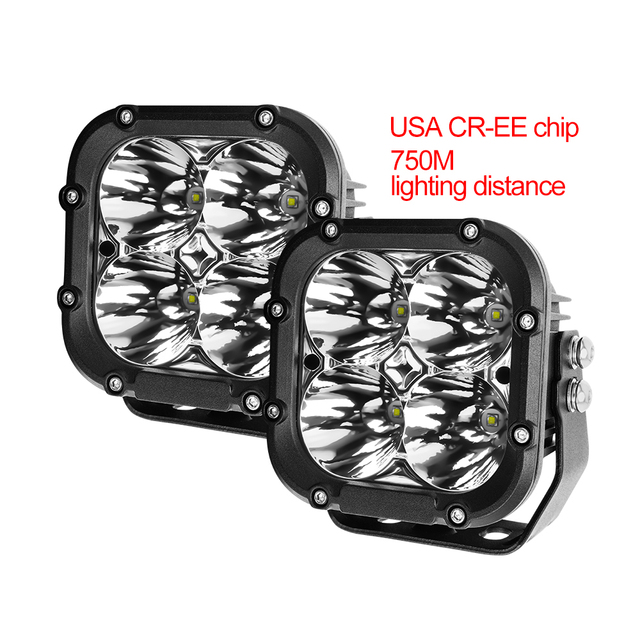 Super Bright Auto Electrical System 1Lux 700m Spot Beam Trailer Lorry 4x4 ATV 4WD 5'' 50W Off Road Mini Led Driving Lights