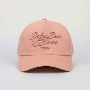 New Style Factory Directly Sell 5 Panel Female Structured 100 % Cotton Baseball Hat, 3D Embroidered <b>Pink</b> Women Ponytail Dad Hat - Product Image 2