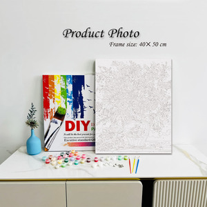 Paint By Numbers <b>Canvas</b> Art Kit Sunflower Bouquet Digital Printing Rectangle DIY Handmade Flower Scene - Product Image 2