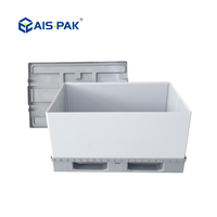 Boîte à palette en plastique pliable 1200x800mm, conteneur Polybox en plastique pour l'emballage automobile