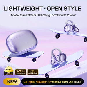 Klip Telinga Terbuka Nirkabel untuk Earphone Olahraga <span class=keywords><strong>Bluetooth</strong></span> 5.4 Tahan Air dengan Indikator Baterai LED JL - Product Image 4