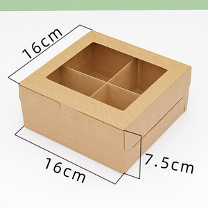 Boîtes à muffins et gâteaux personnalisées en papier kraft, pliables, avec bonne étanchéité, pour 4/6/12 portions, vente en gros, fabricant - Product Image 6