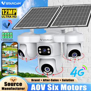 กล้อง <span class=keywords><strong>Starcam</strong></span> AG623FR 12MP 4G พลังงานแสงอาทิตย์ แบตเตอรี่ 12000mAh เลนส์ 4 ตัว มอเตอร์ 6 ตัว หมุนได้ HiSilicon Chip มองเห็นภาพสีในเวลากลางคืน แอป O Kam เสียงสองทาง - Product Image 1