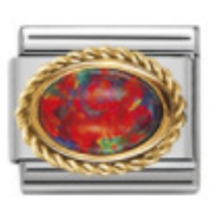 Italian Modular Heart Gemstone Zircon 9Mm Stainless Steel Bracelet Gift Jewelry - Product Image 2