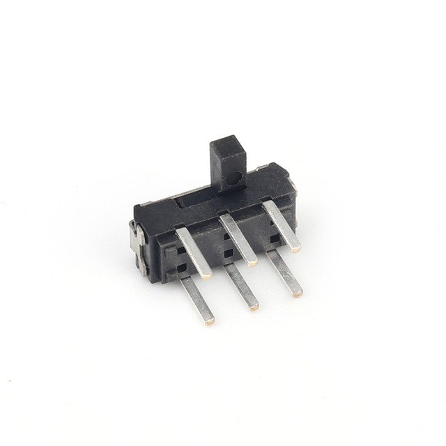 2-Speed Double Row Mini Slide Switch DPDT Six-Legged Toggle Handle 2/3mm Height Small Vertical Sliding Toggle Handle Straight
