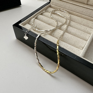 Ensemble de Bijoux Fins de Luxe pour Femme, 100% Véritable Argent <span class=keywords><strong>Sterling</strong></span> 925, Géométrique Vintage, Perles Argentées et Dorées, Colliers et Bracelets - Product Image 4