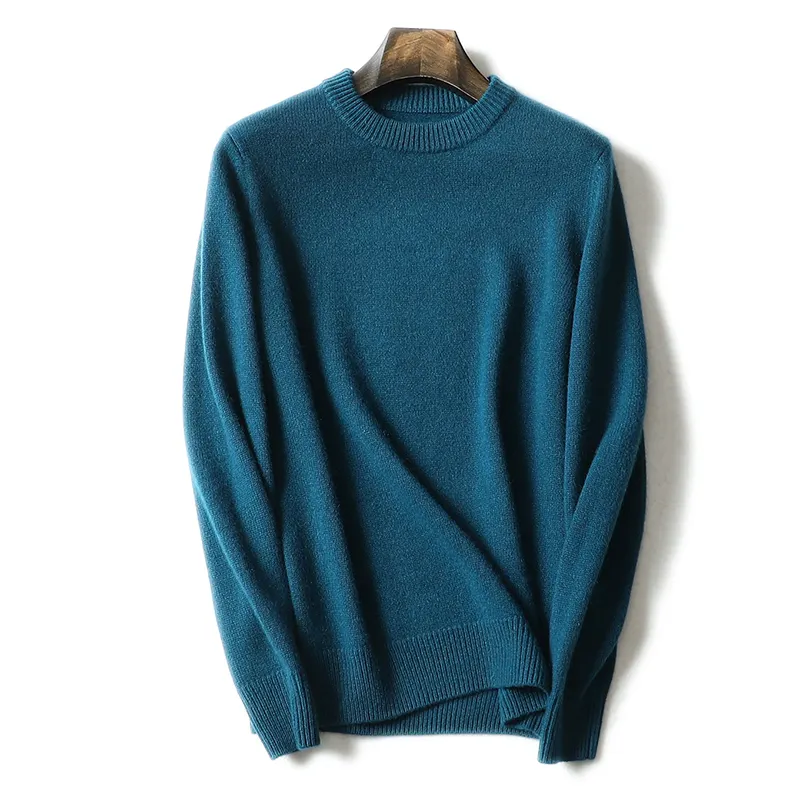 Custom cashmere sweater long sleeve wool sweater men pure loose pullover 100 cashmere sweater men
