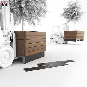 Jardinières, pots de fleurs, mobilier, jardinier d'arbres vue sur parc, <span class=keywords><strong>grand</strong></span> bac à plantes cubique haut de gamme en bois, aménagement paysager en acier, patio en bois, extérieur moderne - Product Image 2