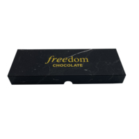 Échantillon gratuit de boîtes de barre de chocolat vides personnalisées avec plateau d'insertion, coffrets cadeaux d'emballage de noix de chocolat avec tiroir