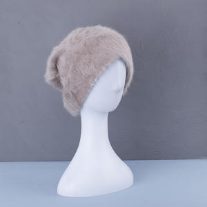 Gorro de invierno para mujer, gorros de piel sintética peluda, gorro de calavera de Color sólido, suave, cálido, holgado, Y2k, gorro para mujer, protección para los oídos - Product Image 3
