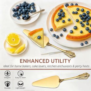 Spatule à gâteau de luxe rétro en acier inoxydable, spatule de service, spatule à pizza pour mariages, anniversaires, restaurants, outils à gâteau - Product Image 3