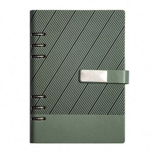 Juego de cuaderno de hojas sueltas de cuero PU A5 de lujo personalizado, caja de regalo de promoción de graduación de suministros de oficina corporativa de negocios - Product Image 1