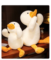 Oie blanche en peluche énorme canard sommeil oreiller coussin mignon moelleux grande taille jouet doux peluche poupée enfant cadeau