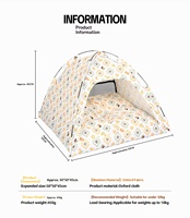 Maison pour animaux de compagnie pliable en tissu Oxford, respirante, imperméable, motif palmier, modèle CT-07, pour petits chats et chiens, utilisation extérieure, OEM transfrontalier