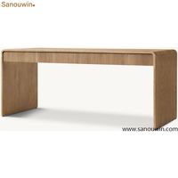 Bureau de direction moderne en bois massif, table de travail minimaliste pour le bureau à domicile