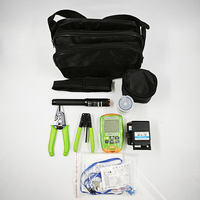 FTTH Kit Alat serat optik portabel, untuk memasang konektor cepat dan kabel Drop serat optik dengan pengukur daya optik