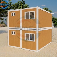 Maisons préfabriquées modernes à deux étages WinFair à bas prix, en kit, avec construction en panneaux sandwich en acier et garantie d'un an