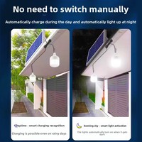 Bombilla Solar de Emergencia para Interiores y Exteriores, Resistente al Agua, con Control Remoto, Ideal para Camping y Jardín, Clasificación IP65