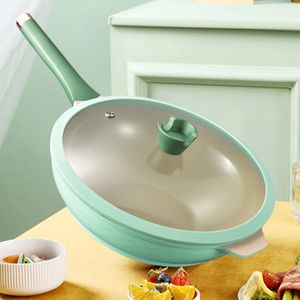 Juego de <span class=keywords><strong>Sartenes</strong></span> Antiadherentes No Tóxicas, Juego de Utensilios de Cocina de <span class=keywords><strong>Aluminio</strong></span> con Revestimiento Cerámico, Ollas con Fondo de Inducción, <span class=keywords><strong>Sartenes</strong></span> Profundas para Freír - Product Image 4