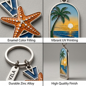 Llavero Personalizado de Aleación de Zinc Esmaltado con Forma de Corazón de Santo António, <span class=keywords><strong>Cabo</strong></span> <span class=keywords><strong>Verde</strong></span>, Souvenir Metálico, Regalo Turístico de Moda - Product Image 6