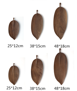 <span class=keywords><strong>Assiette</strong></span> à dessert créative, écologique, élégante, <span class=keywords><strong>en</strong></span> noyer noir naturel, fabriquée à la main, 25*12 cm, <span class=keywords><strong>en</strong></span> <span class=keywords><strong>forme</strong></span> <span class=keywords><strong>de</strong></span> <span class=keywords><strong>feuille</strong></span>, aux couleurs vives - Product Image 6