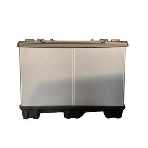 Heavy Duty Cheap Euro Double Sides Folding Plastic Pallet Box Pallet Crate Bin For Logistics Box