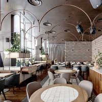 Mobilier de restaurant moderne et simple ensemble de table et de chaises café traiteur restaurant personnalisé stand salon canapé one-stop design