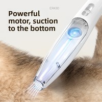 Nouvelle tondeuse à poils pour animaux ER430 avec lumière intégrée et fonction de recharge ; pour la tonte des pattes de chat, équipée d'une fonction de collecte des poils