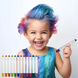 KHY Private Label Tong Suppliers For Kid Black Colored Colour Hair Chalk