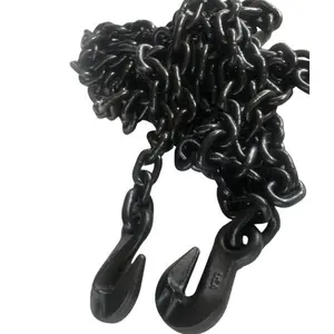 Black Coated Tie Down galvanized G80 G70 Transport lifting chain with hooks