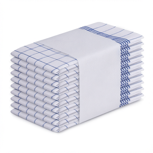 Paños de Cocina Desechables Azules a Cuadros, Paños de Limpieza No Tejidos para Uso Doméstico - Product Image 1