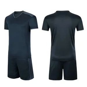 블랙 축구 셔츠 인쇄 정통 축구 셔츠 제조 업체 축구 유니폼