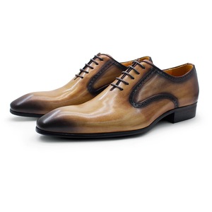 Zapatos formales italianos de punta cuadrada para hombre, marca de lujo, hechos a mano, de alta calidad, con cordones, para negocios, fiestas y eventos sociales. - Product Image 1