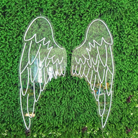 Enseigne néon LED 3D flexible personnalisée en forme d'ailes d'ange pour la décoration