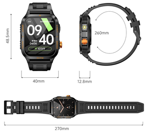 Montre connectée sportive KT89, bracelet intelligent, écran IPS, étanche 3ATM, écran tactile, batterie longue durée, <span class=keywords><strong>lampe</strong></span> <span class=keywords><strong>torche</strong></span>, pour homme - Product Image 5