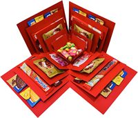 Faible MOQ, Luxe, Personnalisé, Matériaux recyclés, Art, Réutilisable, 5 couches, Écologique, Gaufré, Pochettes cadeaux cosmétiques pour petit ami et petite amie