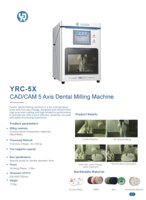 Machine de fraisage à humide 5 axes Yucera 5x pour CADCAM dentaire - Haute qualité pour le disilicate de lithium et le zircone en clinique