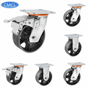 CMCL Hochbelastbare Industrielle Verzinkte Metall-Schwenkrollen 4X2 Vintage Eisenrollen 5 Zoll <span class=keywords><strong>6</strong></span> Zoll Gusseisen Zink-Rollen - Product Image 3