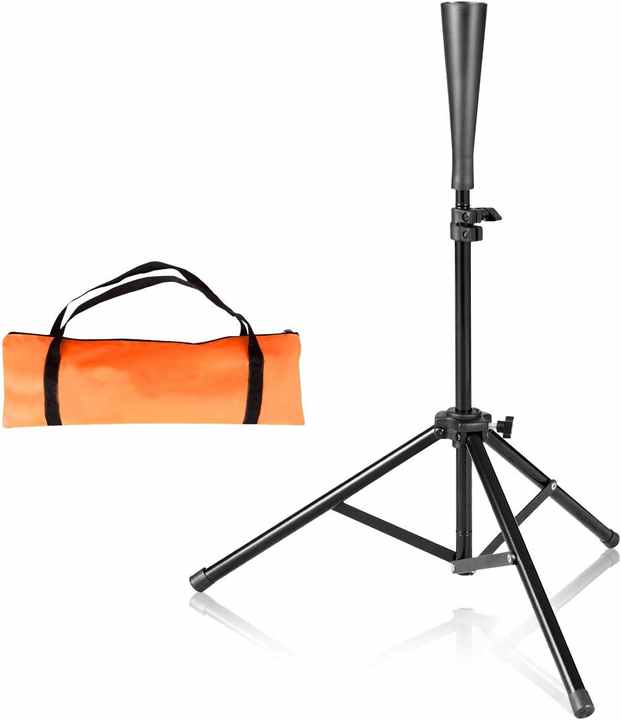 Tee De Frappage Baseball PEROUP – Portable, Hauteur 25-41 Pouces – Noir – Neuf