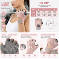 Gants de sport demi-doigts antidérapants pour la musculation et l'entraînement, avec support de poignet, respirants, pour hommes et femmes
