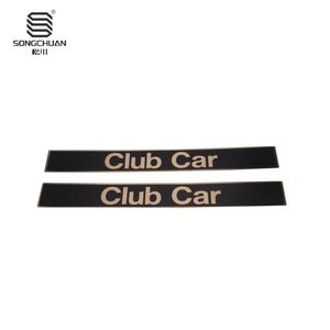 CIubCar 15.74\" X 2.24\" Drive-Up Nameplate with <b>Black</b> and Gold Decals Golf Cart Adhesive Tape - Product Image 2
