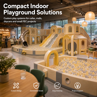 Área de Juegos Infantil con Decoración de Olas, Bloques de Espuma con Temática Oceánica, Mini Tobogán, Certificación CE ISO 9001, Diseño Personalizado para Hoteles y Clubes